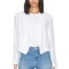 Wayne Crop Double Breasted Jacket Blanc