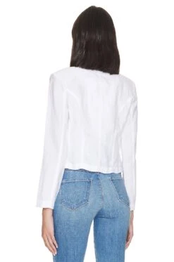 Wayne Crop Double Breasted Jacket Blanc -Fashion Clothing Store LAGR WO183 V3