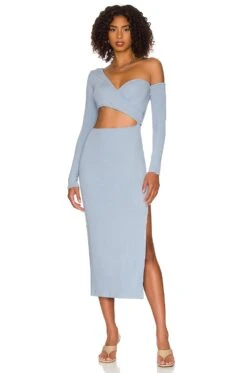Slanted Off Shoulder Dress Baby Blue 11 Slanted Off Shoulder Dress Baby Blue -Fashion Clothing Store LAMR WD2 V1 1
