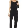 Drawstring Back Jumpsuit Black 1 Drawstring Back Jumpsuit Black -Fashion Clothing Store LANS WC21 V1