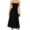 Carmen Dress Black Velvet -Fashion Clothing Store LBER WD19 V1