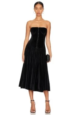 Carmen Dress Black Velvet