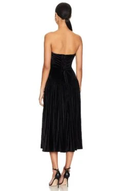 Carmen Dress Black Velvet -Fashion Clothing Store LBER WD19 V3
