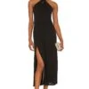 Elise Halter Dress Black -Fashion Clothing Store LBLR WD18 V1