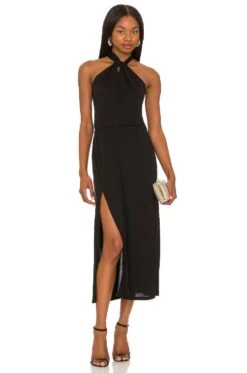 Elise Halter Dress Black