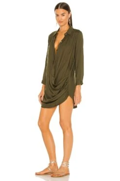 Scarlett Dress Olive 11 Scarlett Dress Olive -Fashion Clothing Store LBLR WD7 V3