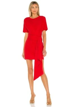 The Nani Mini Dress Red Orange