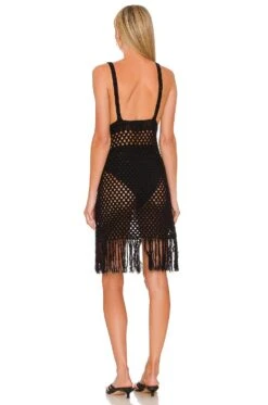 Persis Crochet Mini Dress Black -Fashion Clothing Store LCDE WD647 V3