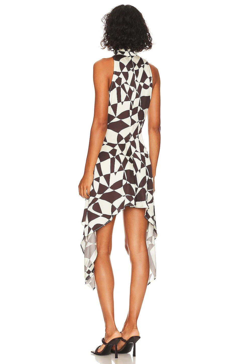 Lovisa Midi Dress Brown & Ivory Geo 5 Lovisa Midi Dress Brown & Ivory Geo - Image 3