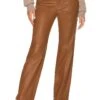 The Kristina Leather Pant Brown 1 The Kristina Leather Pant Brown -Fashion Clothing Store LCDE WP190 V1