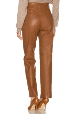 The Kristina Leather Pant Brown 8 The Kristina Leather Pant Brown -Fashion Clothing Store LCDE WP190 V3