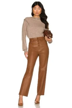 The Kristina Leather Pant Brown 9 The Kristina Leather Pant Brown -Fashion Clothing Store LCDE WP190 V4