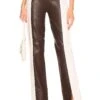 The Hanriette Leather Pant Brown & Ivory 2 The Hanriette Leather Pant Brown & Ivory -Fashion Clothing Store LCDE WP200 V1