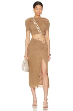 Fria Cropped Top Umber Brown -Fashion Clothing Store LCDE WS981 V4