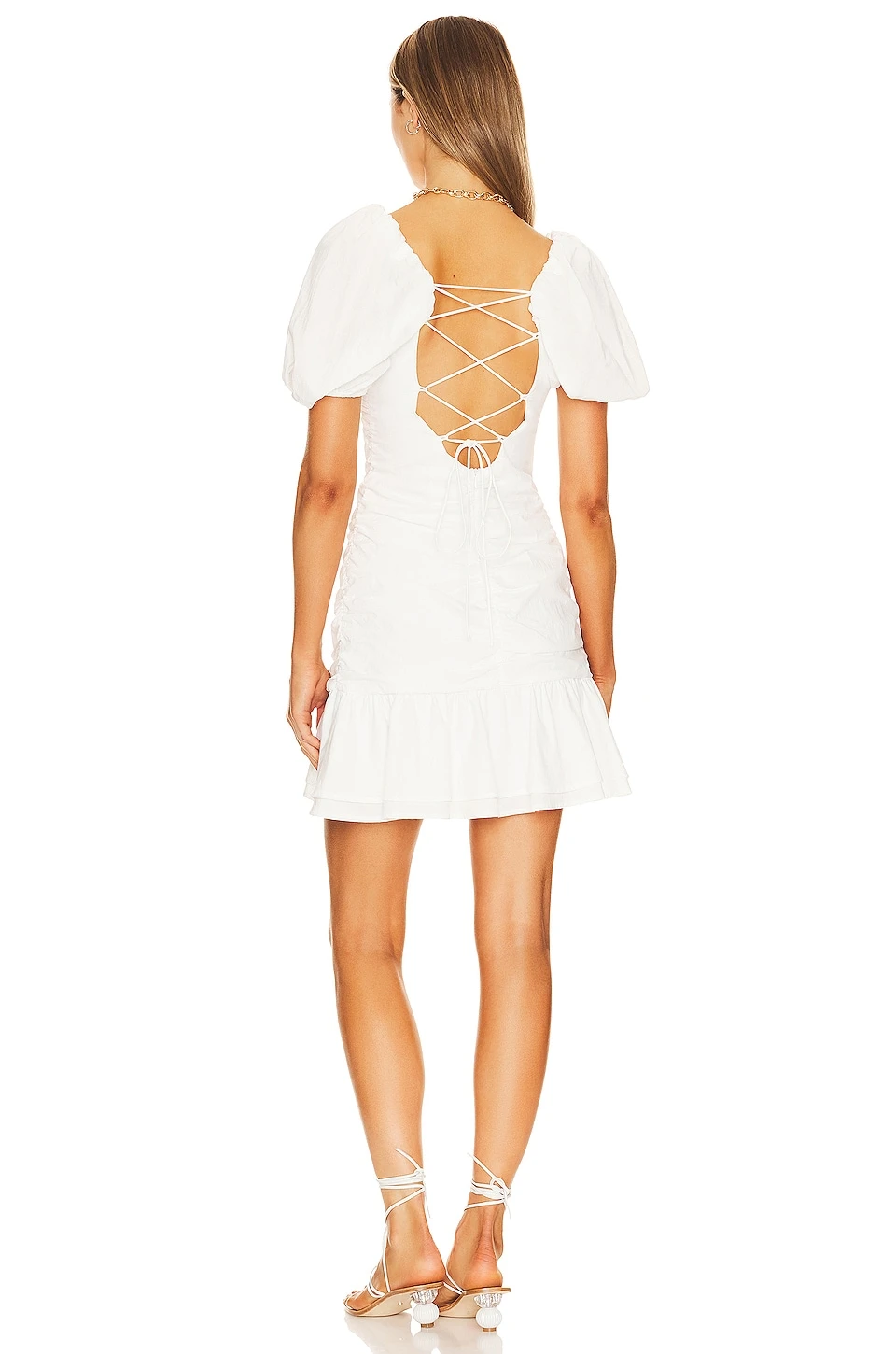 Hailey Mini Dress White 5 Hailey Mini Dress White - Image 3