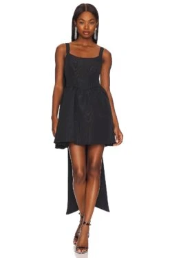 LoveShackFancy Spin Dress Black -Fashion Clothing Store LESH WD654 V2