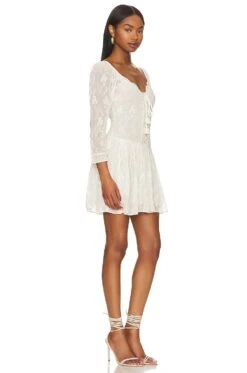 LoveShackFancy Deeba Dress Cream -Fashion Clothing Store LESH WD732 V2