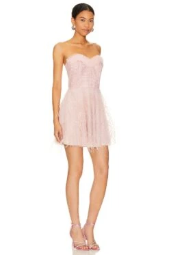 LoveShackFancy Marvella Dress Sweetheart Pink -Fashion Clothing Store LESH WD760 V2