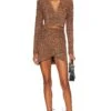 Leather Mini Dress Black & Brown Leopard -Fashion Clothing Store LIBY WD4 V1