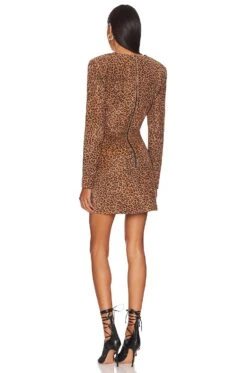 Leather Mini Dress Black & Brown Leopard 7 Leather Mini Dress Black & Brown Leopard -Fashion Clothing Store LIBY WD4 V3