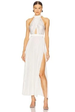 Renaissance Split Gown White