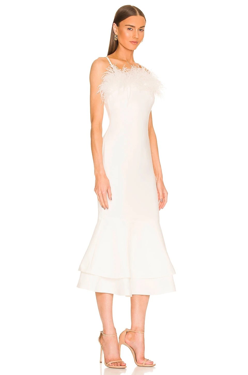 LIKELY Feather Aurora Dress White 4 LIKELY Feather Aurora Dress White - Image 2