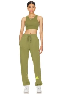 Go Where The Love Is High Waisted Sweatpants Olive -Fashion Clothing Store LLOV WP9 V4