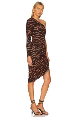 MAXIVESTIDO MILOU ONE SHOULDER Animal Impression -Fashion Clothing Store LNA WD333 V2