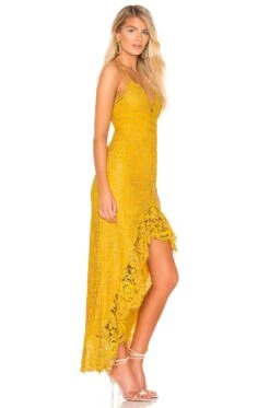 Shandi Gown Mustard Yellow -Fashion Clothing Store LOVF WD1901 V2