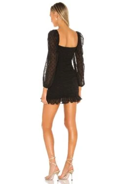 Arielle Mini Dress Black Dot -Fashion Clothing Store LOVF WD2840 V3