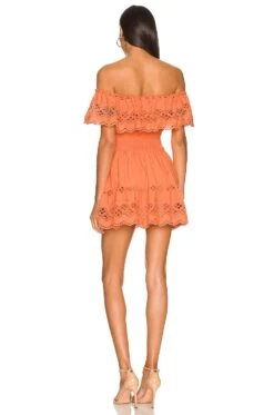 Dallas Mini Dress Peach -Fashion Clothing Store LOVF WD3311 V3