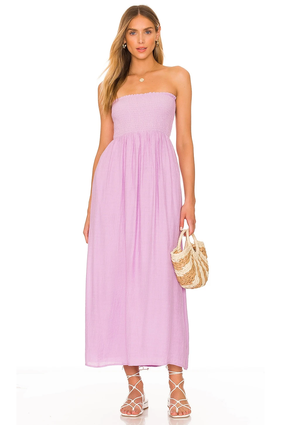 Fielle Midi Dress Baby Pink 7 Fielle Midi Dress Baby Pink - Image 5