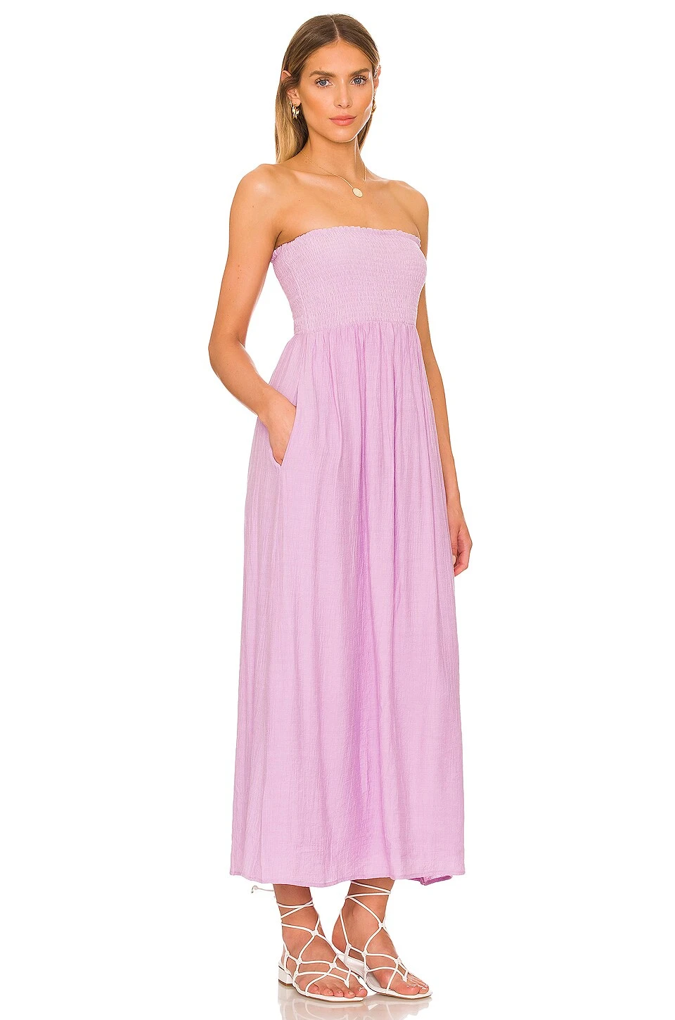 VESTIDO MIDI FIELLE Lavender Purple 4 VESTIDO MIDI FIELLE Lavender Purple - Image 2