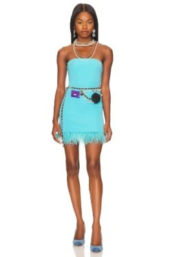 Westlake Mini Dress Turquoise Blue