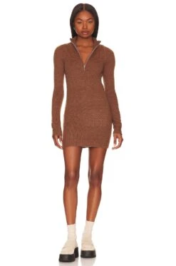 Anthea Sweater Dress Dark Chocolate