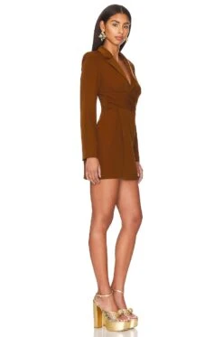 Christelle Mini Dress Mocha Brown -Fashion Clothing Store LOVF WD3585 V2