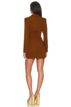 Christelle Mini Dress Mocha Brown -Fashion Clothing Store LOVF WD3585 V4