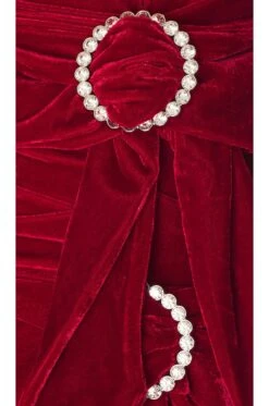 Edith Gown Crimson Red 11 Edith Gown Crimson Red -Fashion Clothing Store LOVF WD3603 V5