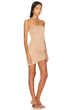 Chelsea Mini Dress Brown & White -Fashion Clothing Store LOVF WD3709 V2