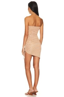 Chelsea Mini Dress Brown & White -Fashion Clothing Store LOVF WD3709 V3