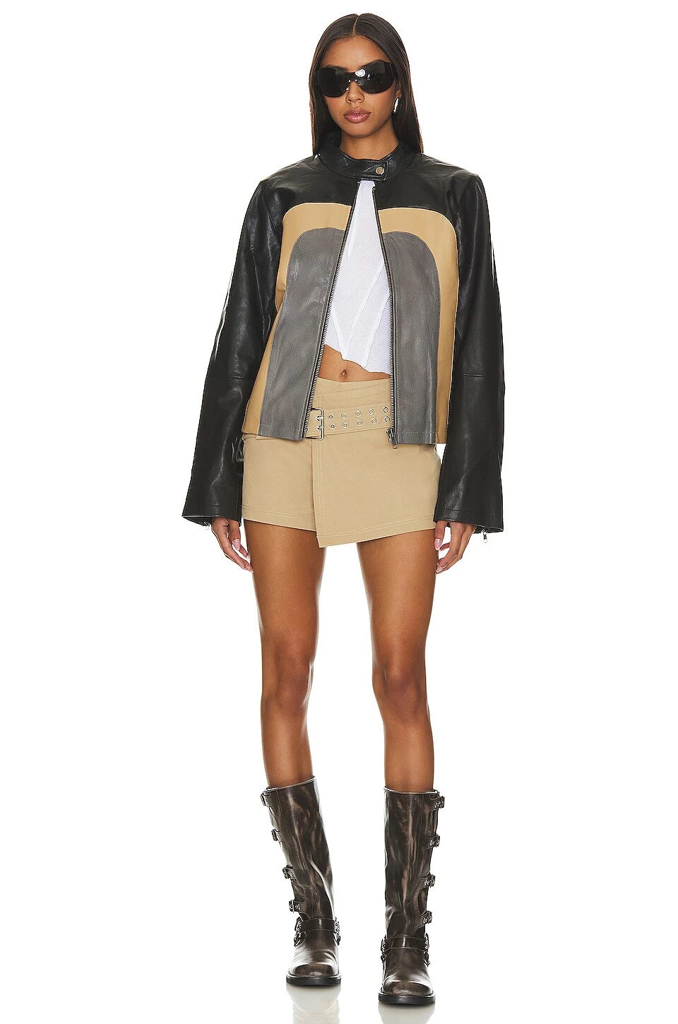 Remy Skort Taupe Neutral 6 Remy Skort Taupe Neutral - Image 4