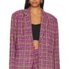 Heather Blazer Houndstooth Multi 1 Heather Blazer Houndstooth Multi -Fashion Clothing Store LOVF WO503 V1
