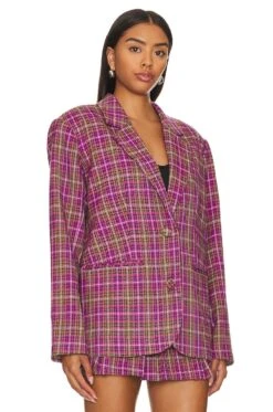Heather Blazer Houndstooth Multi 9 Heather Blazer Houndstooth Multi -Fashion Clothing Store LOVF WO503 V3