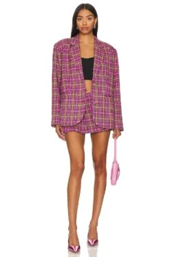 Heather Blazer Houndstooth Multi 11 Heather Blazer Houndstooth Multi -Fashion Clothing Store LOVF WO503 V5