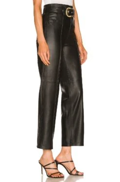 Kisha Leather Pant Black -Fashion Clothing Store LOVF WP565 V2