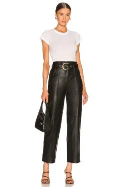 Kisha Leather Pant Black -Fashion Clothing Store LOVF WP565 V4