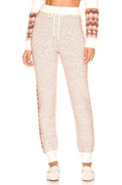 Tavi Fair Isle Knit Pant Ivory & Tan -Fashion Clothing Store LOVF WP572 V2