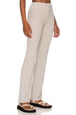 Lea Pant Natural Stripe -Fashion Clothing Store LOVF WP603 V2