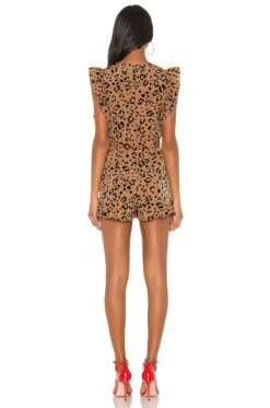 Jill Romper Tan Leopard -Fashion Clothing Store LOVF WR230 V3