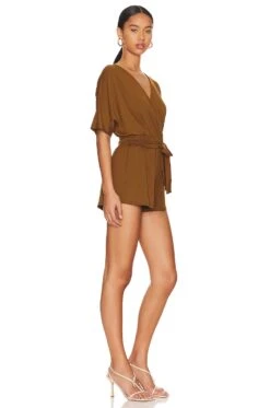 Nighttime Sky Romper Coffee Brown -Fashion Clothing Store LOVF WR350 V2